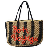 Bon Voyage Raffia Tote Bag