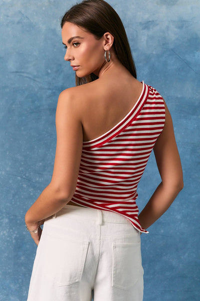 Newport Stripe Top - Red
