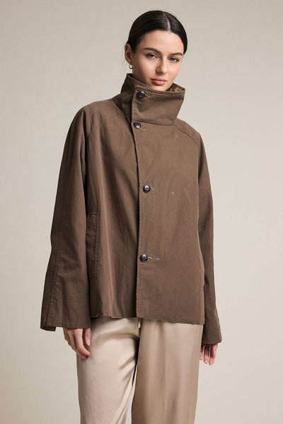 Reversible Plaid Button Jacket