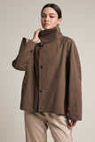 Reversible Plaid Button Jacket