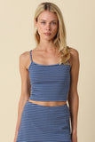 Zoey Striped Crop Knit Top