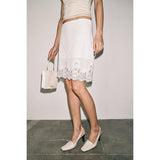 Odette Lace-Hem Midi Slip Skirt