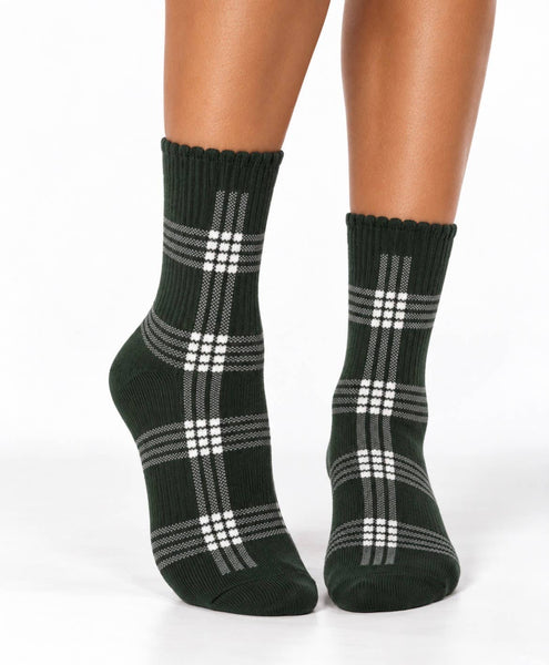 Brooklyn Plaid Grip Sock