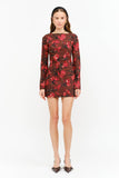 Sofie the Label Palermo Dress in brown floral, front view