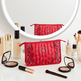Bandana Cosmetic Pouch - Red