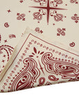 Paisley Silk Bandana - Vanilla Cream