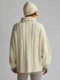 Daria Half Zip Cable Knit