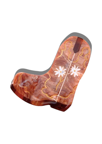 Solar Eclipse Daisy Cowboy Boot Claw Clip