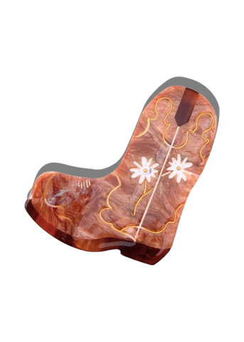 Solar Eclipse Daisy Cowboy Boot Claw Clip