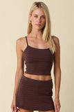 Zoey Striped Crop Knit Top