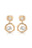 Organic Shape Crystal Earrings