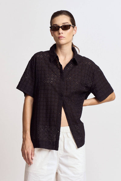 Eyelet Resort Button Down