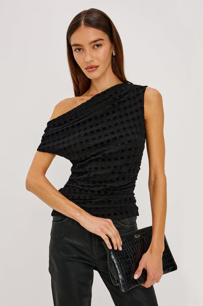 Rails Dominic Top in Black Checkerboard
