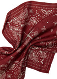 Paisley Silk Bandana - Ruby Burgundy