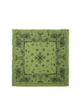 Paisley Silk Bandana - Soft Olive