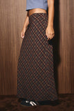 Bias Check Midi Skirt