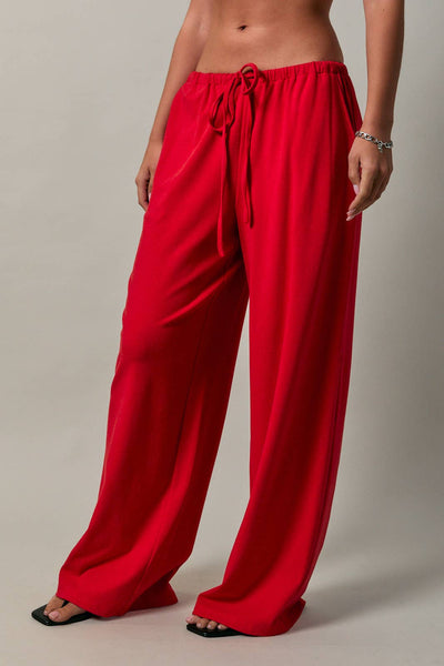 Drawstring Wide Leg Pant