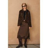 Dark Chocolate Lace Hem Skirt