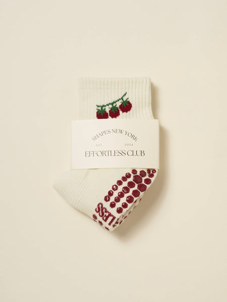 Cropped Crew Tomato Pilates Sock