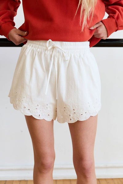 Scallop Eyelet Shorts