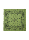 Paisley Silk Bandana - Soft Olive