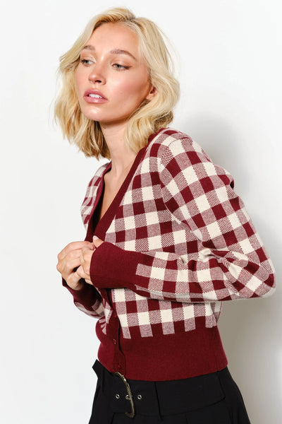 Nessa Gingham Cardigan