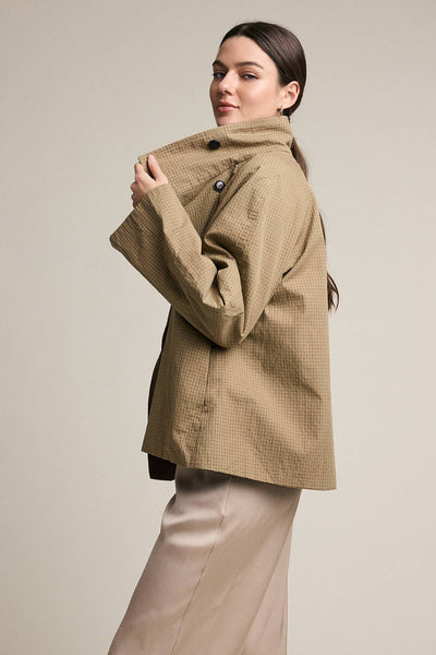 Reversible Plaid Button Jacket