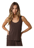 Olivaceous Eliza Scoop Neck Tank in brown