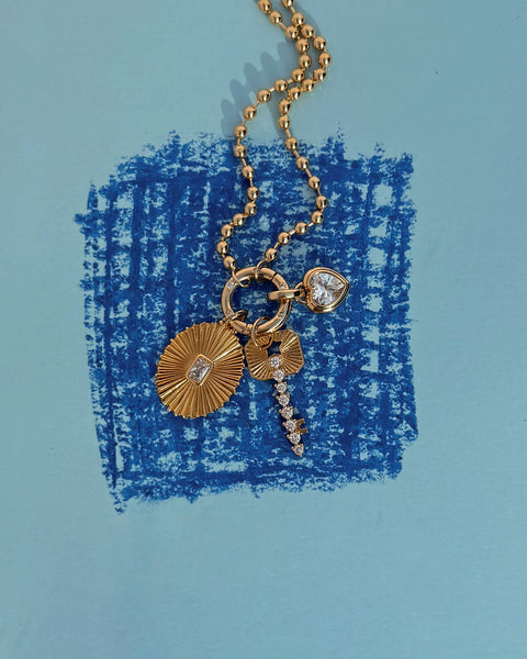 Soren Ball Charm Clip Necklace