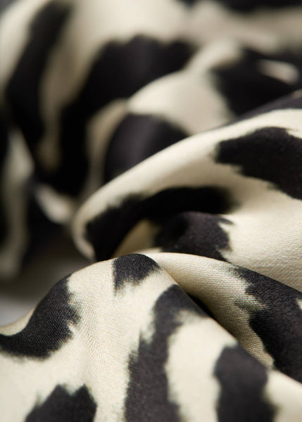 Zyra Silk Scrunchie - Black