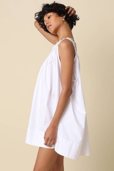 Elise Lace Trim Babydoll Dress