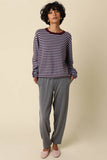 Izzy Striped Relaxed Knit Top