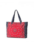 Bailey Bandana Tote - Red/Navy