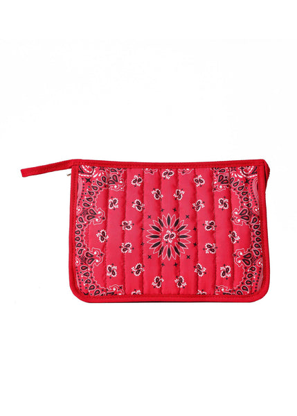 Bandana Cosmetic Pouch - Red