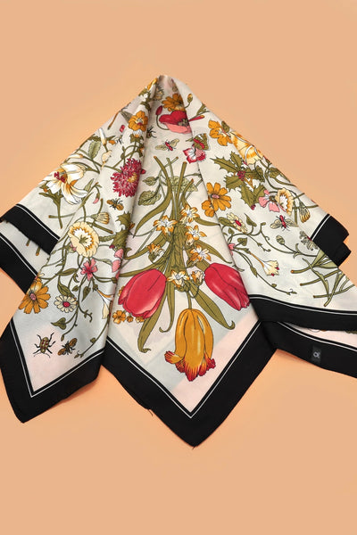 Spring Floral Bandana Scarf