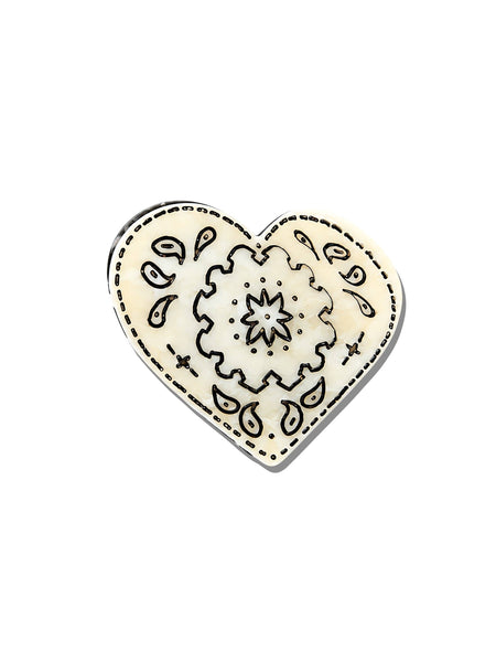 Paisley Heart Claw Clip
