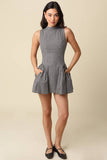 Simone Gingham Pleated Mini Dress