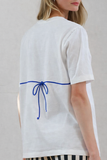 Bikini Graphic Beaded Tee - Blue