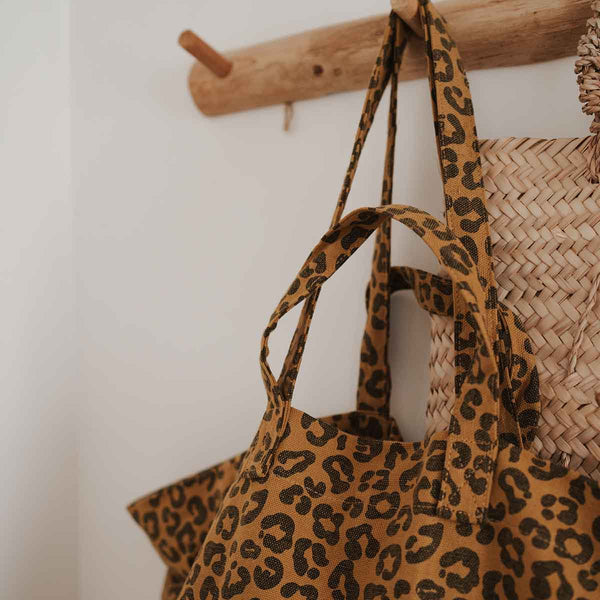 Elisa Leopard Caramel Tote