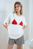 Bikini Graphic Tee - Red