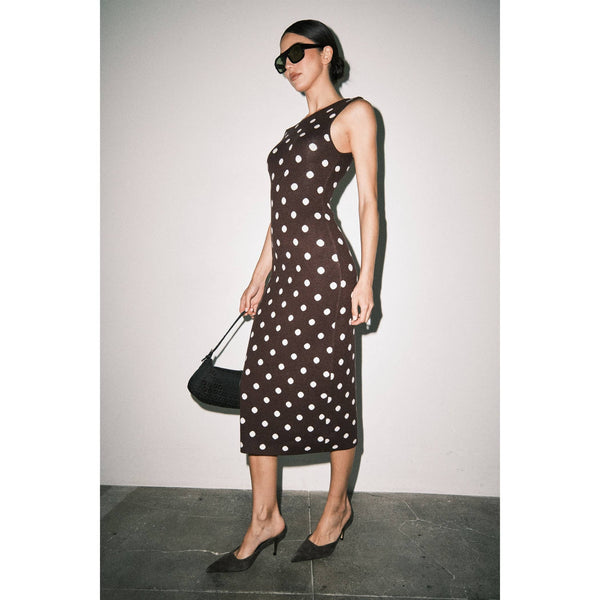 Ainsley Polka Dot Midi Dress