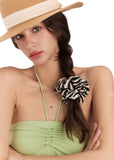 Zyra Silk Scrunchie - Black