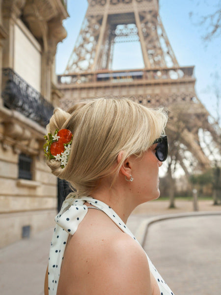 Orange Blossom Hair Claw Clip