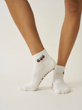 Cropped Crew Tomato Pilates Sock