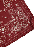 Paisley Silk Bandana - Ruby Burgundy