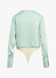 The Slinky Date Blouse - Light Sage