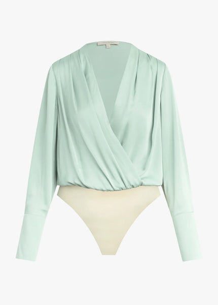 The Slinky Date Blouse - Light Sage