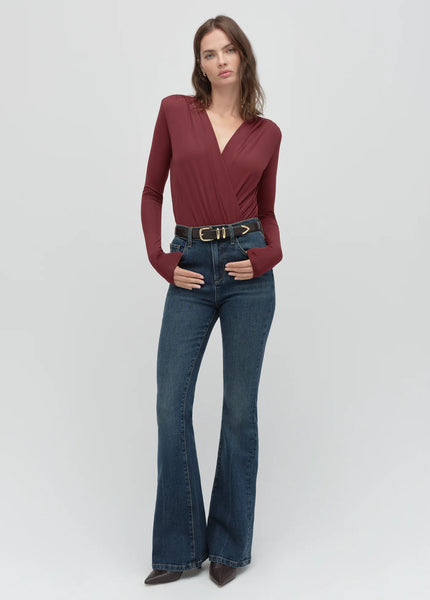 The Slinky Date Blouse - Vino