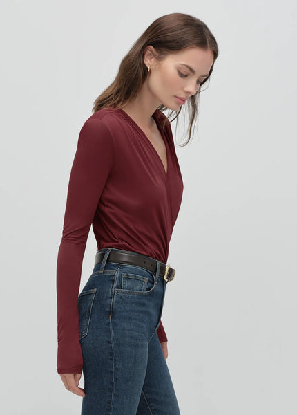 The Slinky Date Blouse - Vino