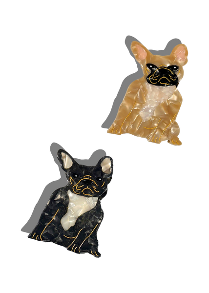 Solar Eclipse Frenchie Dog Breed Claw Hair Clip